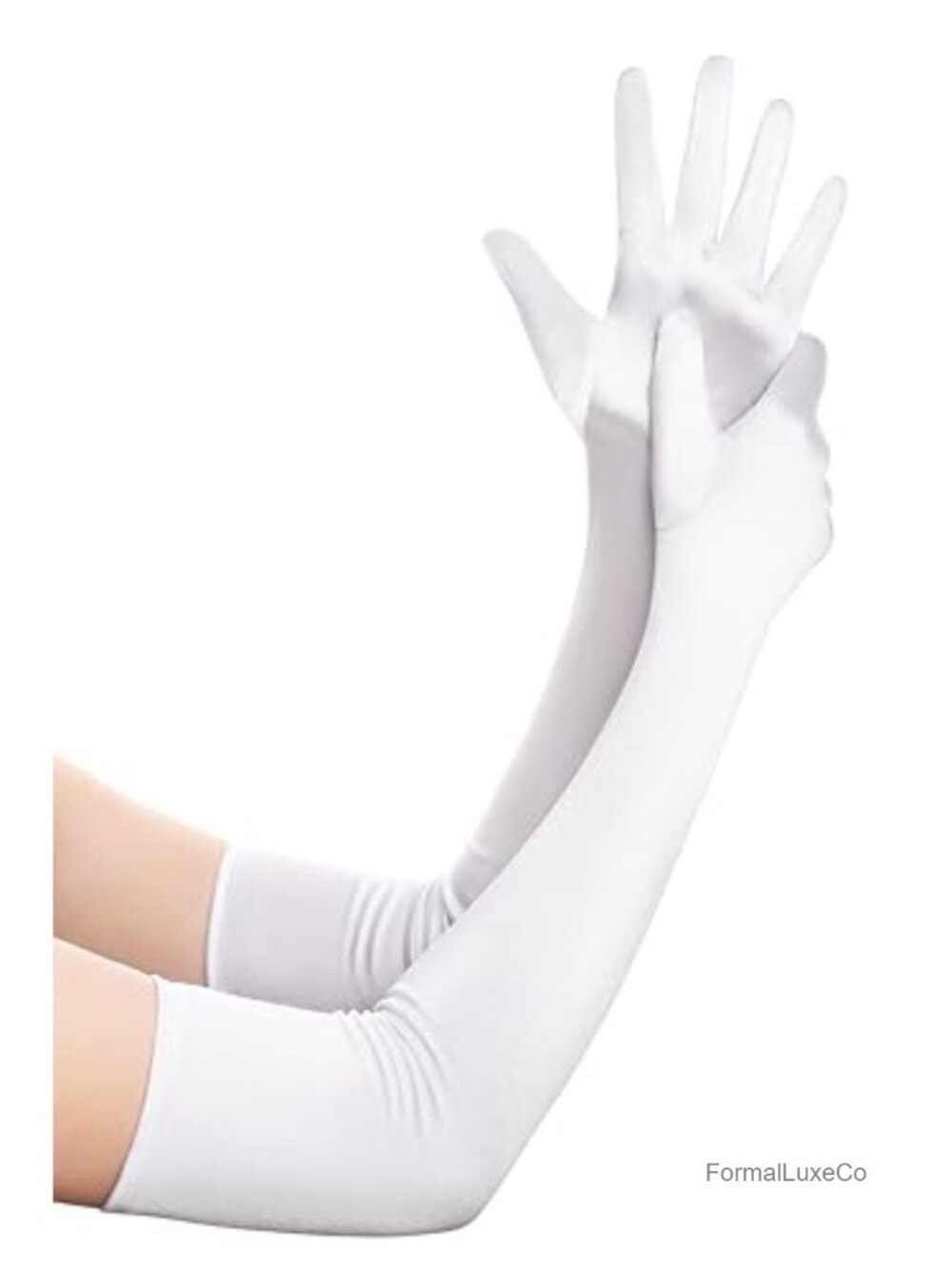 BABEYOND Long Satin Opera Gloves Elbow Length Vintage 1920s Style